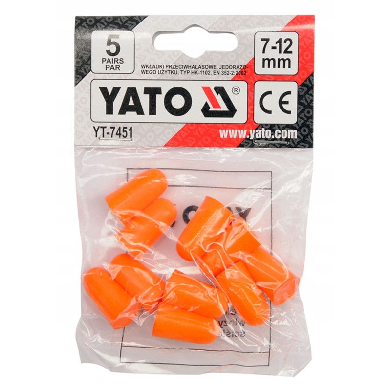 Zatyczki do uszu piankowe 5 parYATO